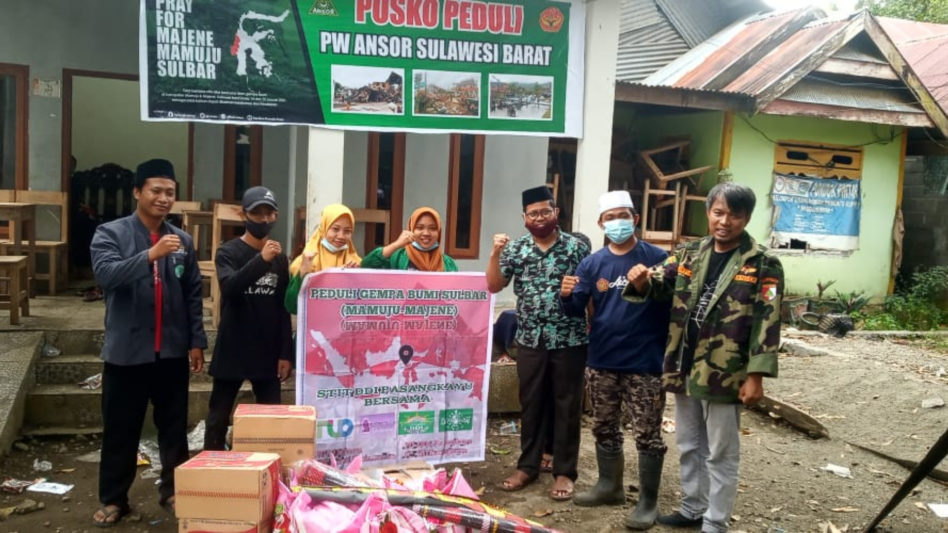 PP IPIM dan NUO bekerjasama menyalurkan bantuan bagi korban gempa di Sulawesi Barat